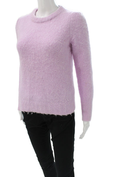 J Crew Women Pullover Crew Neck Alpaca Long Sleeve Pink Size 2XS