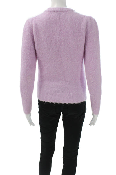 J Crew Women Pullover Crew Neck Alpaca Long Sleeve Pink Size 2XS