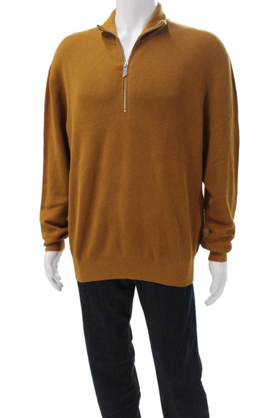 Closed Mens Pullover Sweater High Neck Long Sleeve Brown Size M