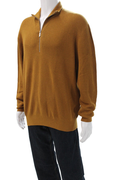 Closed Mens Pullover Sweater High Neck Long Sleeve Brown Size M