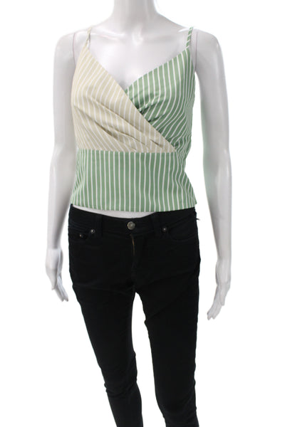 Mare Mare x Anthropologie Women Camisole Beige Striped VNeck Sleeveless Size XS
