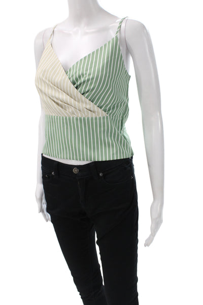 Mare Mare x Anthropologie Women Camisole Beige Striped VNeck Sleeveless Size XS