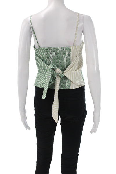 Mare Mare x Anthropologie Women Camisole Beige Striped VNeck Sleeveless Size XS