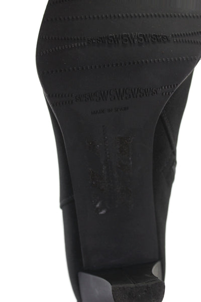 Stuart Weitzman Womens Pointed Toe Ankle Boots Black Size 6 Medium