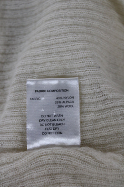PI/CS Womens Pullover Sweater Ivory Crew Neck Long Sleeve Size One Size