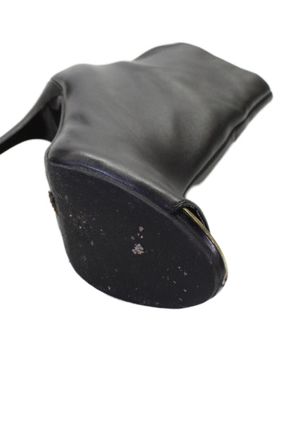 Steve Madden Womens Leather Open Toe Dianna Ankle Boots Black Size 8 Medium
