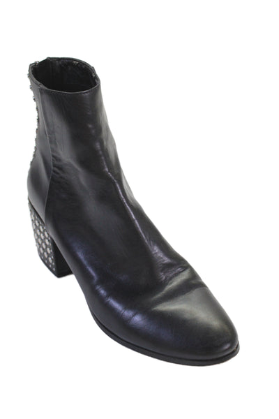 Dolce Vita Womens Leather Studded Mazey Ankle Boots Black Size 9