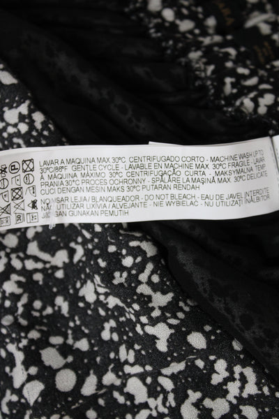 Zara Basic Womens Black Animal Print Mini Skirt Polyester Boho Size XS