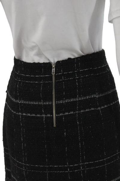 Zara Basic Collection Women Black Plaid Mini Skort Size XS