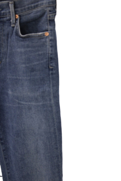 Citizens of Humanity Women High Rise Straight Jeans Blue Size 25