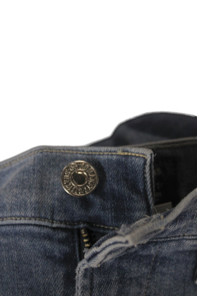 Citizens of Humanity Women High Rise Straight Jeans Blue Size 25