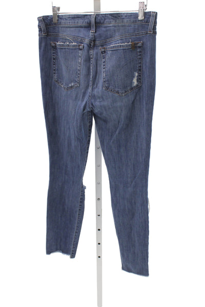 Joes Womens Skinny Blue Jeans Cotton Blend Button Size 29