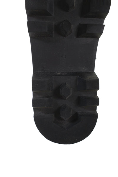 Silent D Womens Suede Cap Toe High Top Combat Boots Shoes Black Size 10