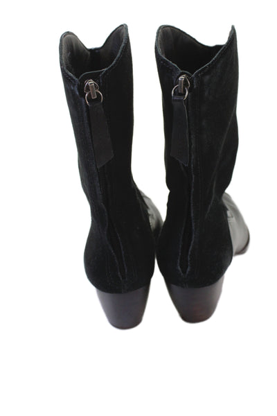 Matisse Womens Leather Pointed Toe Heels Cowboy Boots Shoes Black Sz 10M