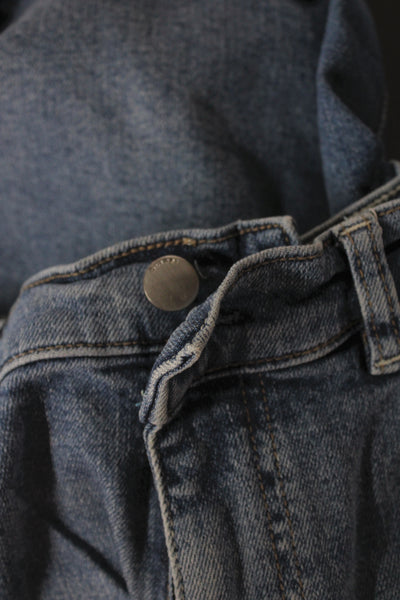 DL1961 Women Straight Blue Jeans High Rise Button Fly Size 30