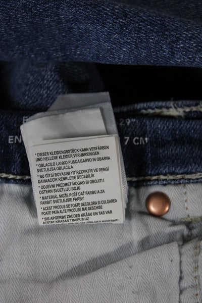 DL1961 Women Straight Blue Jeans High Rise Button Fly Size 30