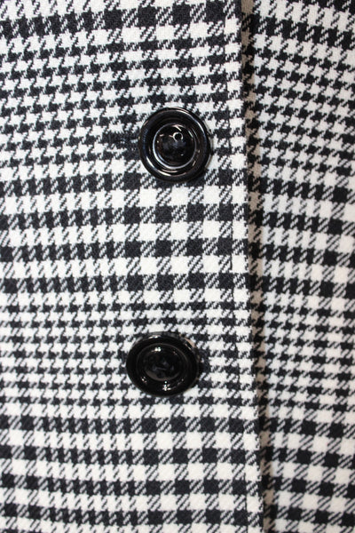 Moschino Cheap & Chic Women Plaid Black Basic Jacket 55% Wool Size 6