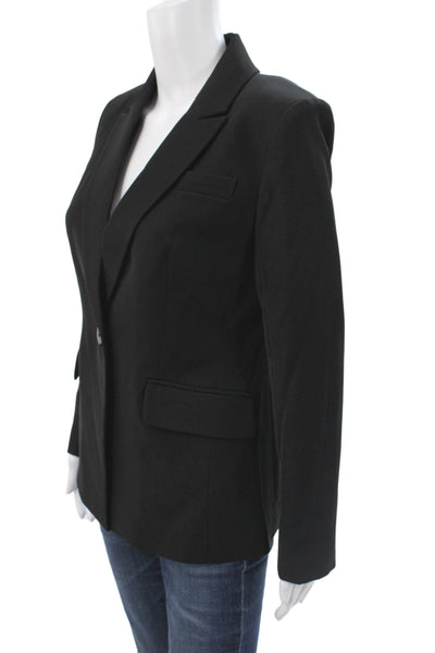 Elie Tahari Womens Basic Jacket Black Button Long Sleeve Size 2