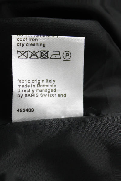 Akris Punto Womens Shift Dress Black Sleeveless Round Neck 100% Cotton Size 2