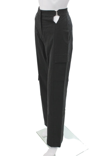 Bec & Bridge Womens Cargo Pants Black Cotton Zip Inseam 32 Size 2