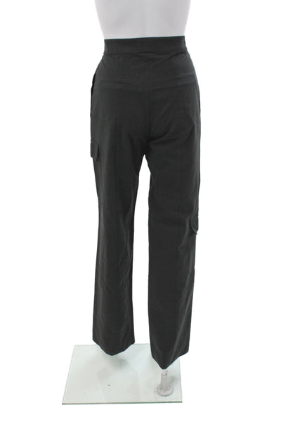 Bec & Bridge Womens Cargo Pants Black Cotton Zip Inseam 32 Size 2