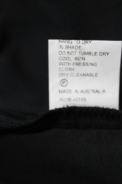 Bec & Bridge Womens Cargo Pants Black Cotton Zip Inseam 32 Size 2