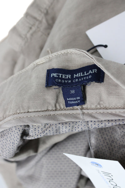 Peter Millar Mens Chino Pants Beige Cotton Size 38
