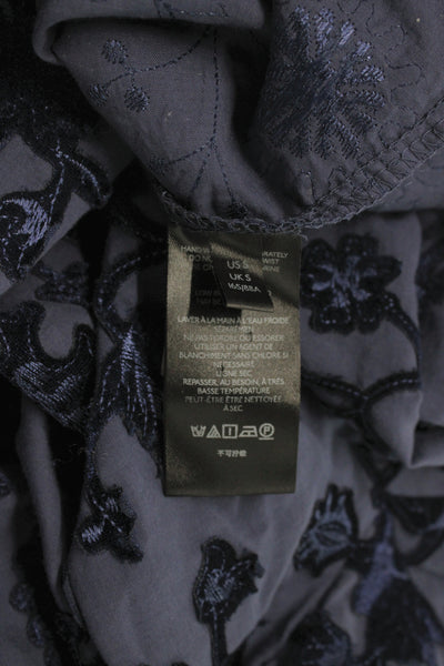 Pilcro and the Letterpress Anthropologie Womens Tunic Blue 3/4 Sleeve Size S