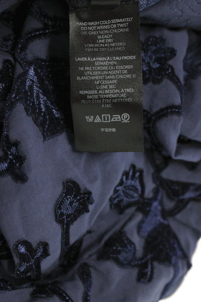 Pilcro and the Letterpress Anthropologie Womens Tunic Blue 3/4 Sleeve Size S