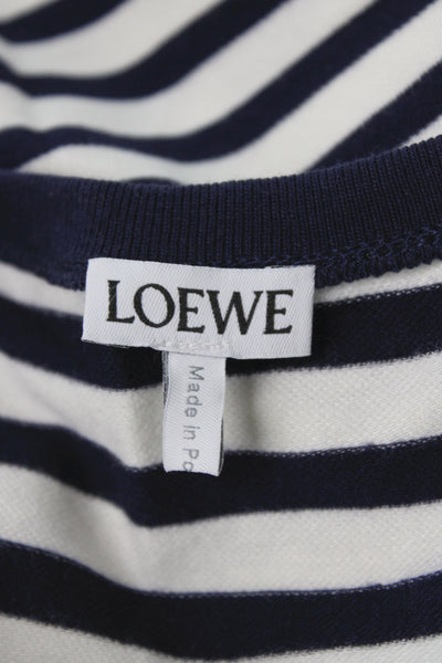 Loewe Women Striped Jersey Tank Blue Sleeveless Nautical Size S