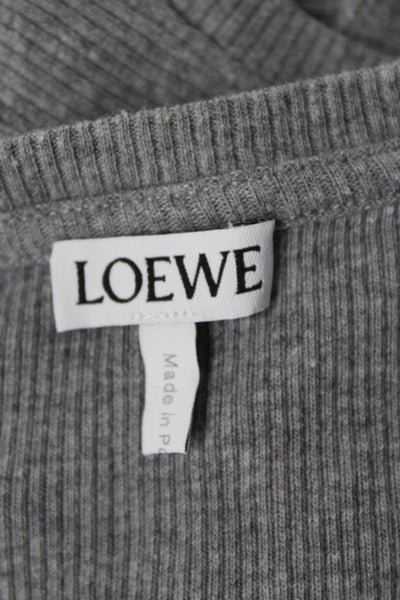 Loewe Womens Sleeveless Scoop Neck Tank Top Gray Size S