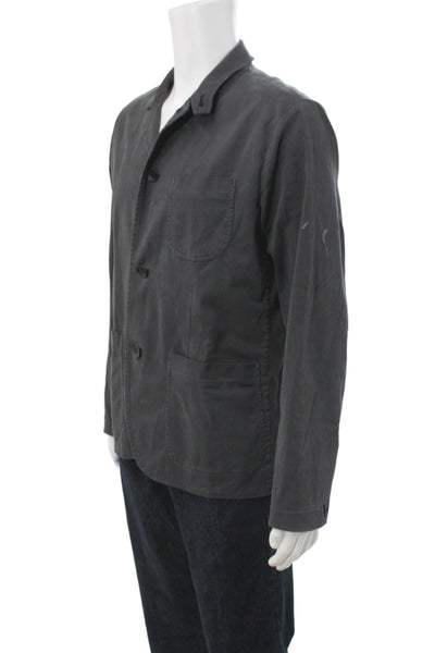 Rag & Bone Mens Military Jacket Gray 98% Cotton Button Size M
