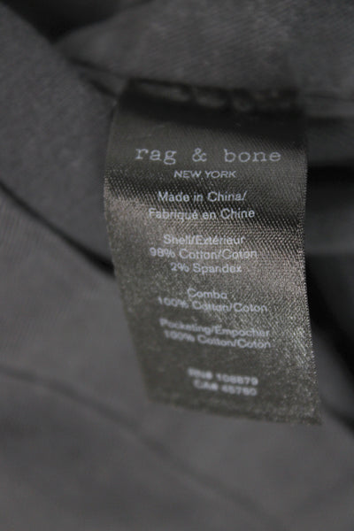Rag & Bone Mens Military Jacket Gray 98% Cotton Button Size M