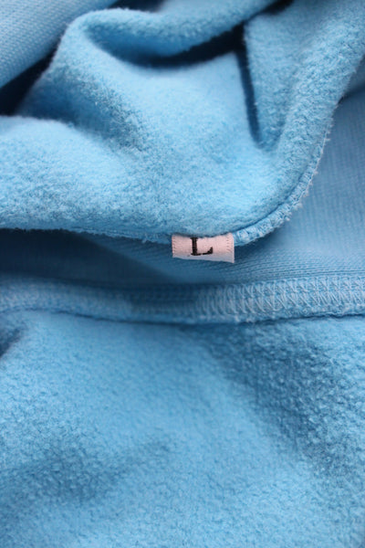 Talentless Mens Pullover Hoodie Blue Cotton Crewneck Drawstring Logo Size L