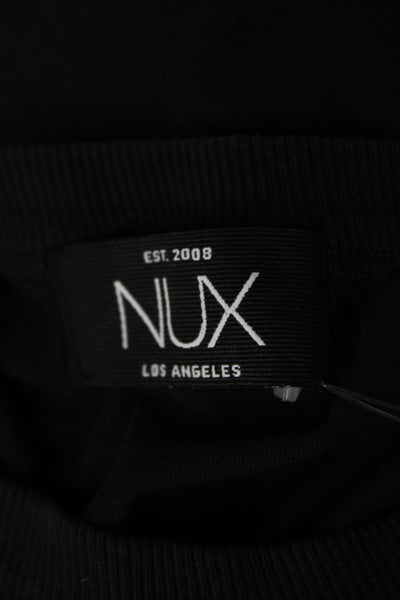 Nux Women Basic Black Organic Cotton Crew Neck Sleeveless Tank Size S
