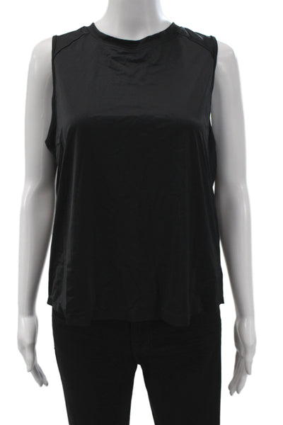 Spanx Womens Basic Athleisure Black Tank Sleeveless Crew Neck Size M