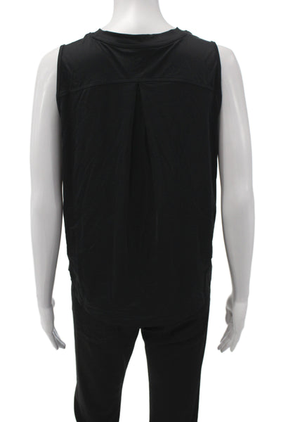 Spanx Womens Basic Athleisure Black Tank Sleeveless Crew Neck Size M