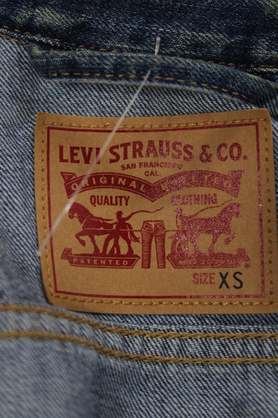 Levi Strauss & Co Womens Basic Jacket Blue Cotton Button Long Sleeve Size XS