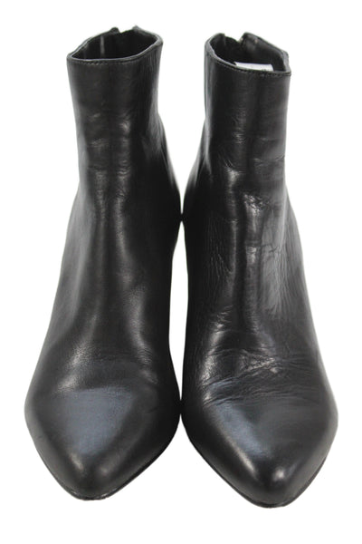Dolce Vita Womens Leather Side Zipped Pointed Toe Ankle Boots Black Size 8