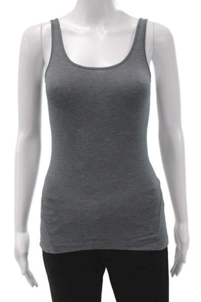 Lululemon Women Basic Gray Scoop Neck Sleeveless Cotton Tank Size 4