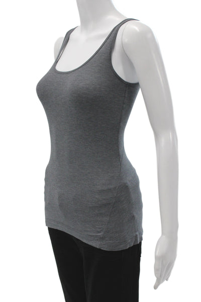 Lululemon Women Basic Gray Scoop Neck Sleeveless Cotton Tank Size 4