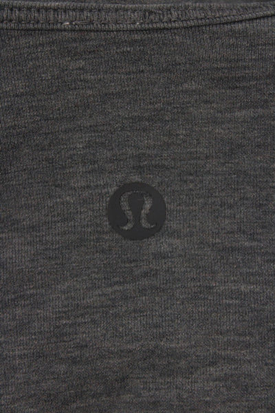 Lululemon Women Basic Gray Scoop Neck Sleeveless Cotton Tank Size 4
