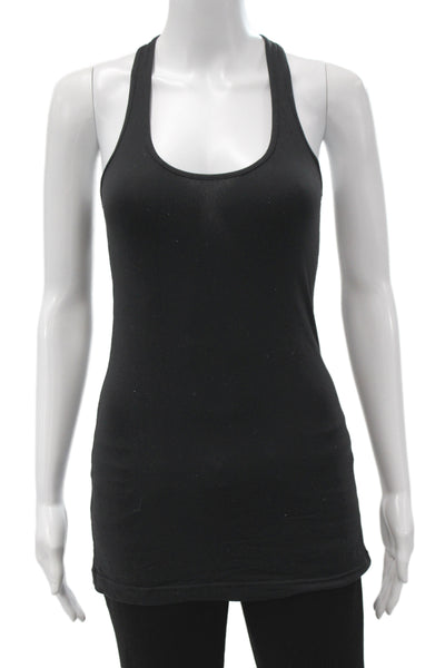 Lululemon Womens Black Cotton Scoop Neck Basic Tank Sleeveless Size 4