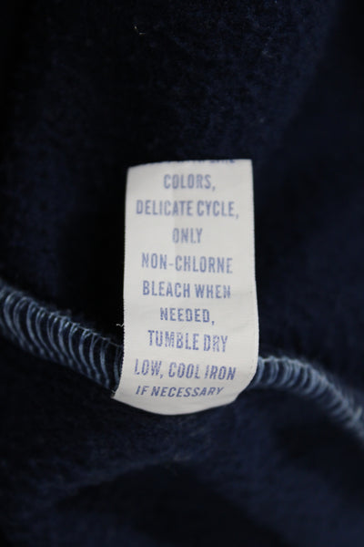 Addison Bay Women Pullover Sweatshirt Blue Colorblock High Neck Size S
