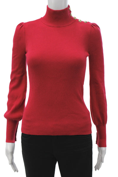 Lauren Ralph Lauren Womens Red Turtleneck Pullover Sweater Long Sleeve Size XS