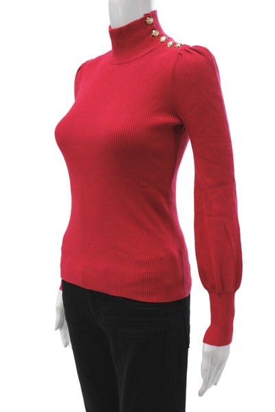 Lauren Ralph Lauren Womens Red Turtleneck Pullover Sweater Long Sleeve Size XS