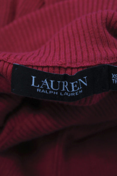 Lauren Ralph Lauren Womens Red Turtleneck Pullover Sweater Long Sleeve Size XS