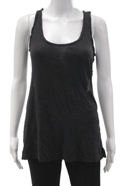 Rag & Bone Womens Basic Tank Black Scoop Neck Sleeveless Cotton Size S