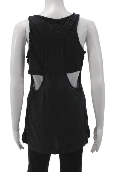 Rag & Bone Womens Basic Tank Black Scoop Neck Sleeveless Cotton Size S
