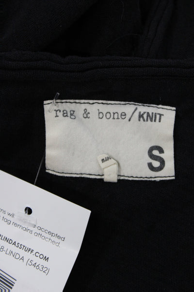 Rag & Bone Womens Basic Tank Black Scoop Neck Sleeveless Cotton Size S